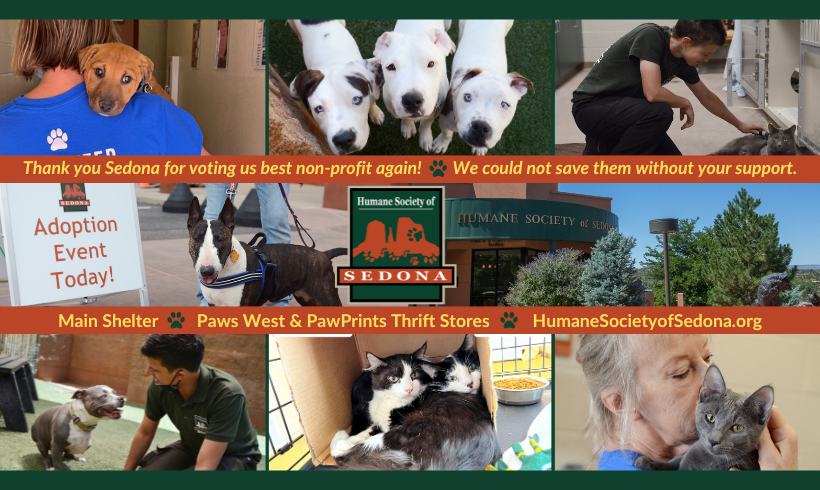 Voters Choose Humane Society of Sedona as Best Nonprofit! Voters Choose Humane Society of Sedona as Best Nonprofit!