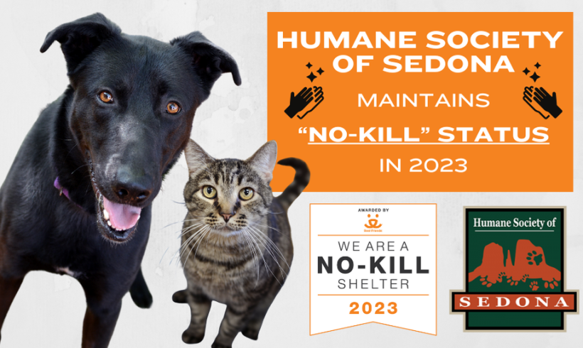 Press Release:  Humane Society of Sedona Maintained No-Kill in 2023!